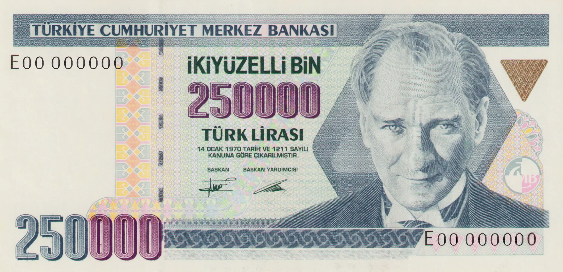 250 Bin Türk Lirası (E7-Tertip II)